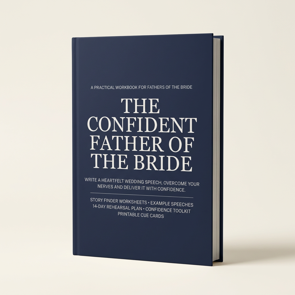 The Confident Father of the Bride | Wedding Speech Printable Digital Workbook