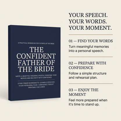 The Confident Father of the Bride | Wedding Speech Printable Digital Workbook