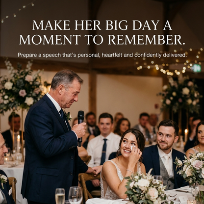 The Confident Father of the Bride | Wedding Speech Printable Digital Workbook